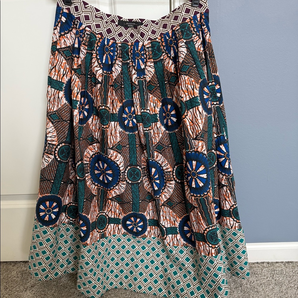 MaxMara Weekend Midi A-Line Print Skirt w/ Pockets!!!